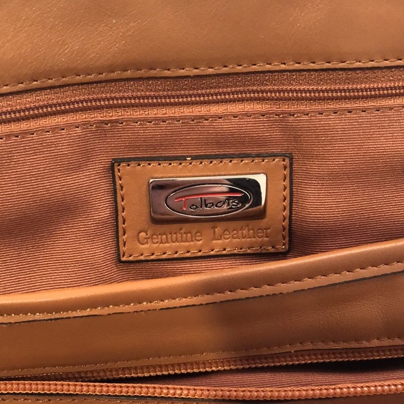 Caramel tan Talbots leather handbag purse - Picture 3 of 5